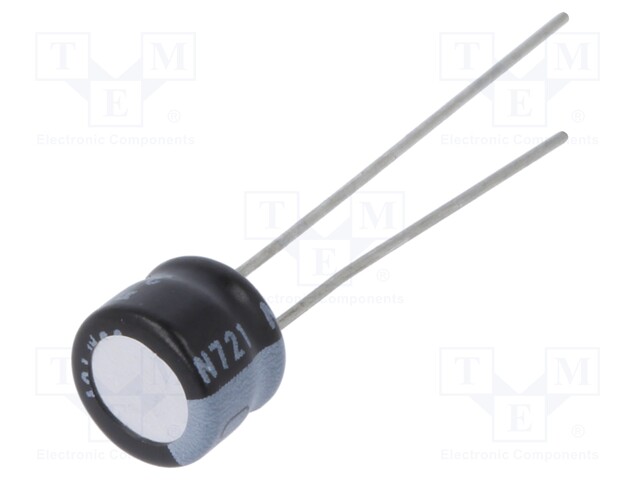 Capacitor: electrolytic; THT; 33uF; 16VDC; Ø6.3x5mm; Pitch: 2.5mm