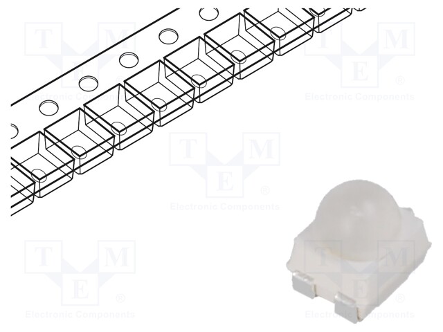 LED; SMD; 3228,PLCC4; red; 3550÷9000mcd; 3.2x2.8x3.87mm; 30°; 50mA