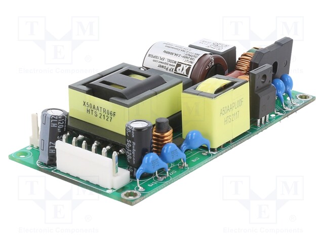 AC/DC Open Frame Power Supply (PSU), ITE & Medical, 1 Output, 100 W, 150W @ 10CFM