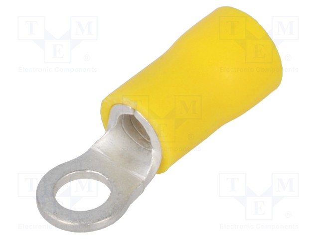 Ring terminal; M4; Ø: 4.3mm; 4÷6mm2; crimped; for cable; insulated