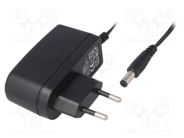 Power supply: switched-mode; 7.5VDC; 1A; Out: 5,5/2,1; 7.5W; 0÷40°C