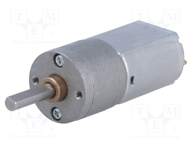 Motor: DC; with gearbox; 6VDC; 2.9A; Shaft: D spring; 230rpm