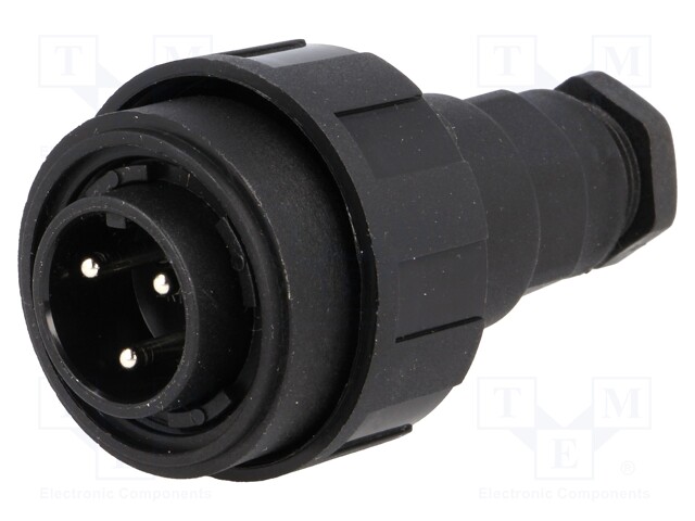 Connector: circular; plug; male; PIN: 3; Buccaneer Standard; IP68