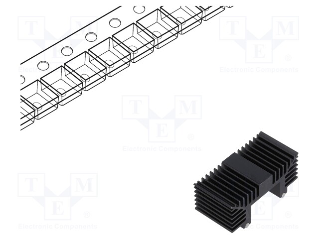 Heatsink: extruded; TO252,TO263; black; L: 12.7mm; W: 26mm; H: 11.7mm