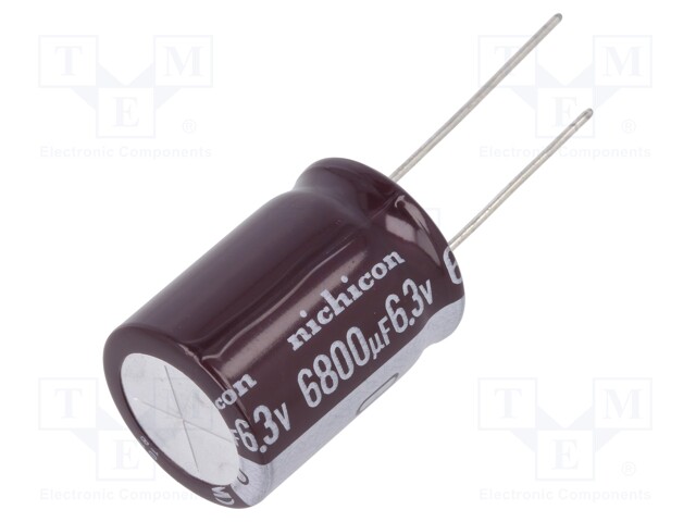 Capacitor: electrolytic; low impedance; THT; 6800uF; 6.3VDC; ±20%