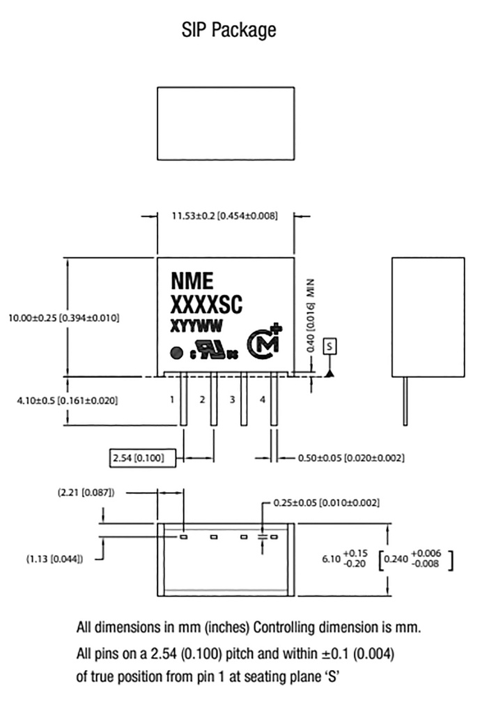 Converter: DC/DC; 1W; Uin: 10.8÷13.2V; Uout: 15VDC; Iout: 67mA; SIP