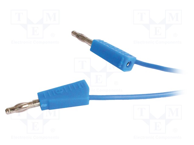 Test lead; 70VDC; 33VAC; 20A; banana plug 4mm,both sides; blue