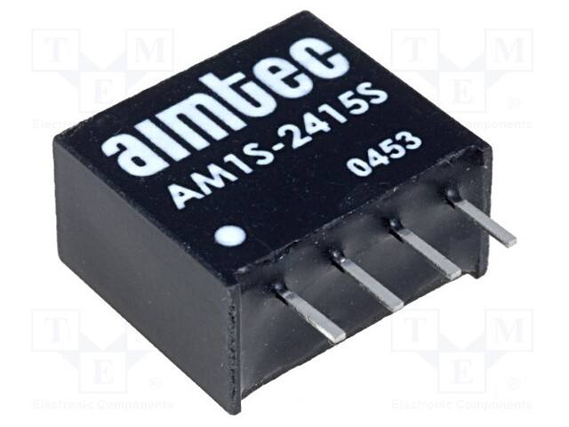 Converter: DC/DC; 1W; Uin: 21.6÷26.4V; 15VDC; Iout: 67mA; SIP4; 1.8g