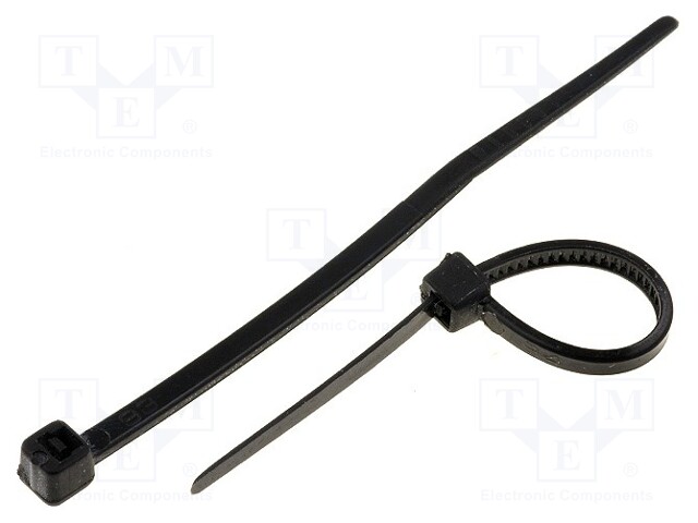 Cable tie; L: 62mm; W: 2.4mm; polyamide; 78.5N; black; Ømax: 11mm