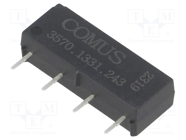 Relay: reed; SPST-NO; Ucoil: 24VDC; 500mA; max.150VDC; 10W; THT; SIP