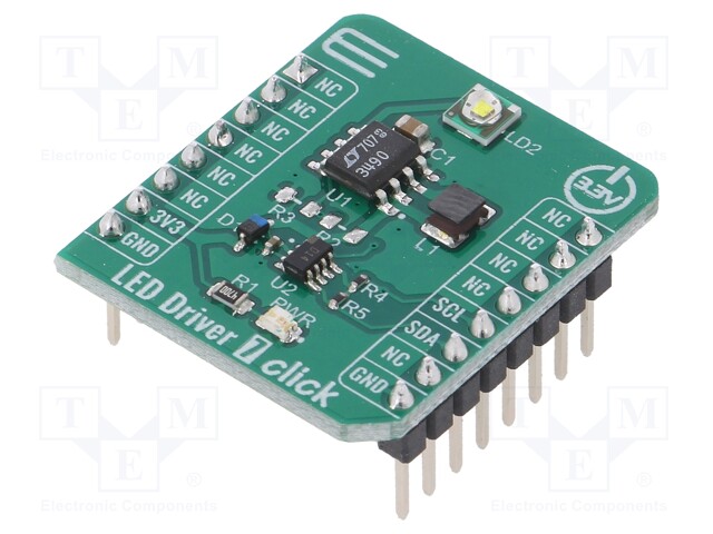 Click board; LED driver; I2C; AD5171,LTC3490; mikroBUS connector