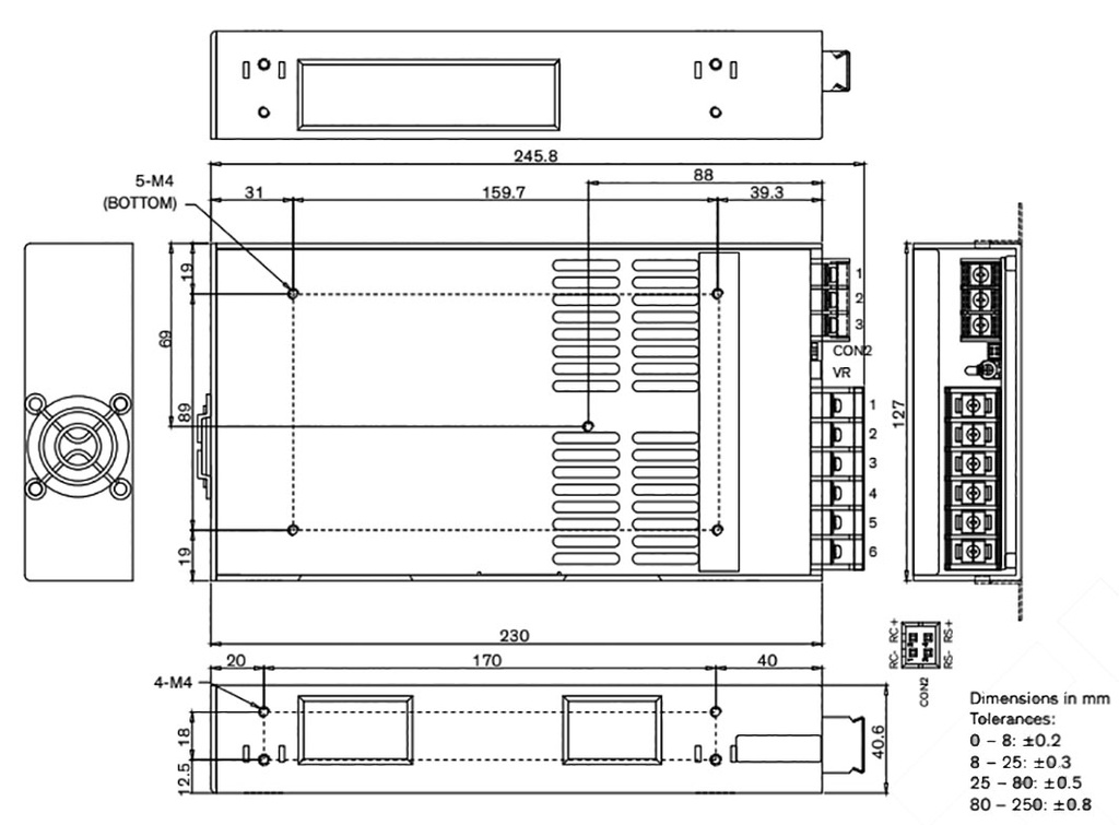 Power supply: switched-mode; modular; 500W; 24VDC; 21A; OUT: 1; 89%