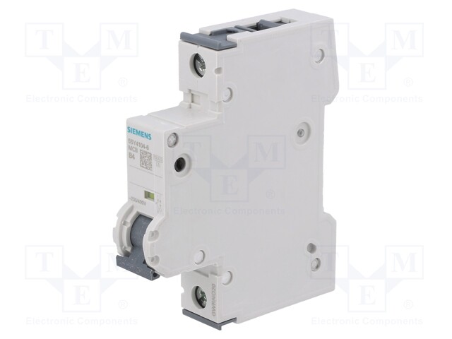 Circuit Breaker, MCB, 5SY4, 1P, 10 kA, 400 V, 4 A