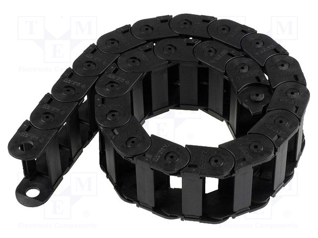 Cable chain; Series: Light; Bend.rad: 125mm; L: 990mm; Colour: black