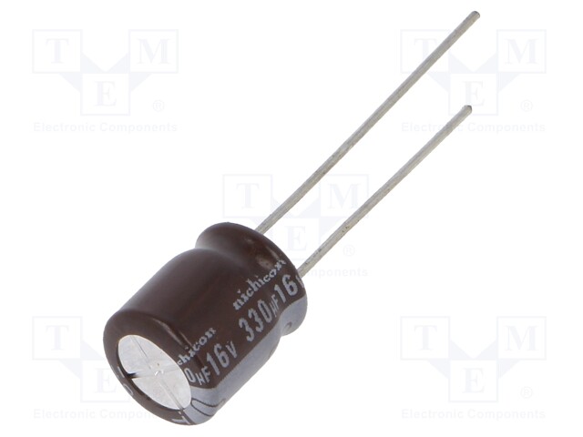 Capacitor: electrolytic; low impedance; THT; 330uF; 16VDC; ±20%