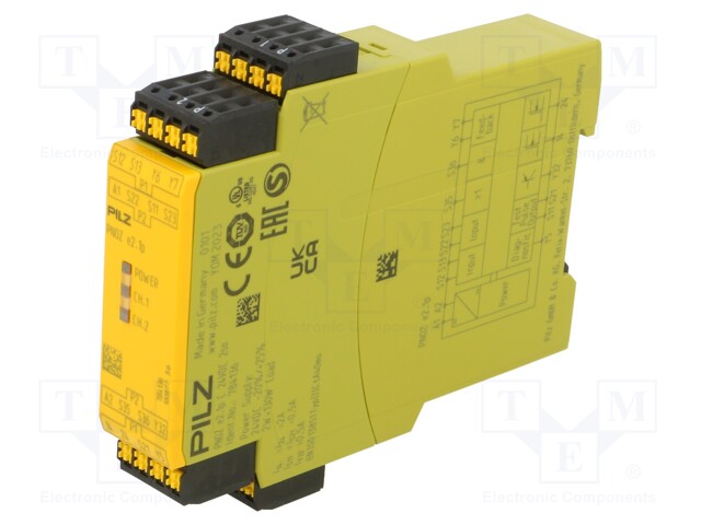 Module: safety relay; Series: PNOZ e2.1p C; IN: 2; OUT: 5; -10÷55°C