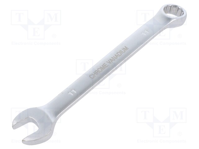 Wrench; combination spanner; 11mm; Chrom-vanadium steel; satin