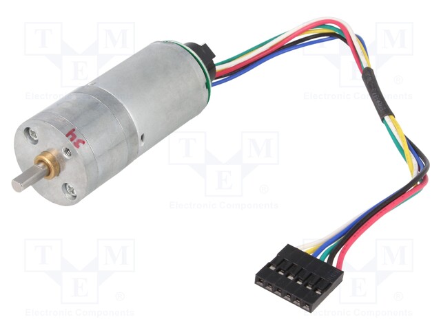 Motor: DC; with gearbox; HP; 6VDC; 6A; Shaft: D spring; 280rpm