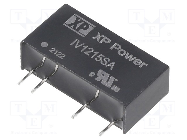 Converter: DC/DC; 1W; Uin: 12V; 15VDC; Iout: 66mA; SIP; 19.5x6x9.5mm