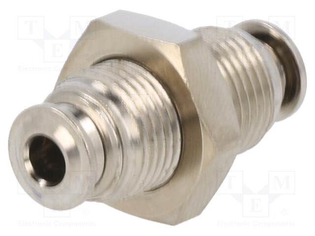 Push-in fitting; bulkhead,straight,inline splice; M12x1; 4mm