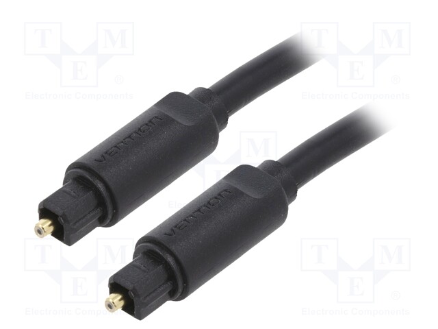 Cable; Toslink plug,both sides; 5m; Plating: gold-plated; black