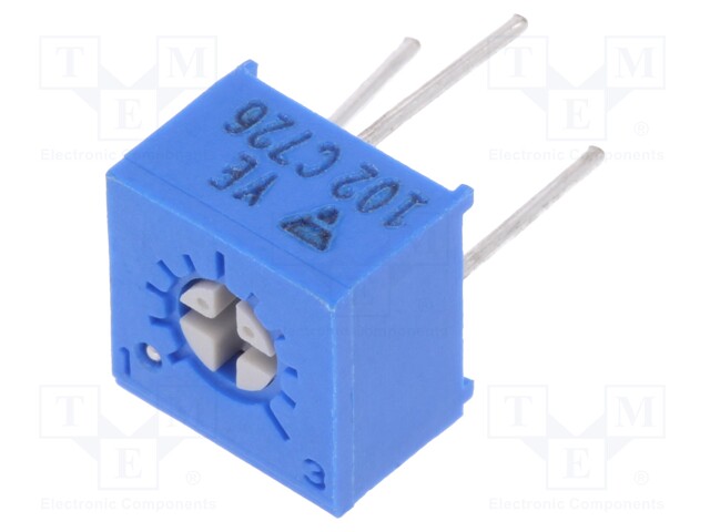 Potentiometer: mounting; single turn,horizontal; 1kΩ; 500mW; ±10%