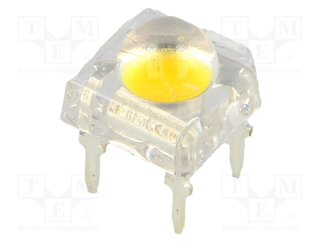 LED Super Flux; 7.62x7.62mm; white warm; 23÷25lm; 120°; 20mA