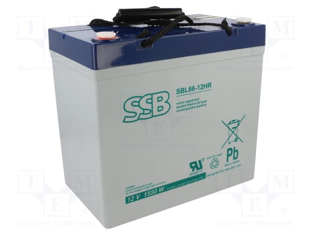 Re-battery: acid-lead; 12V; 55Ah; AGM; maintenance-free