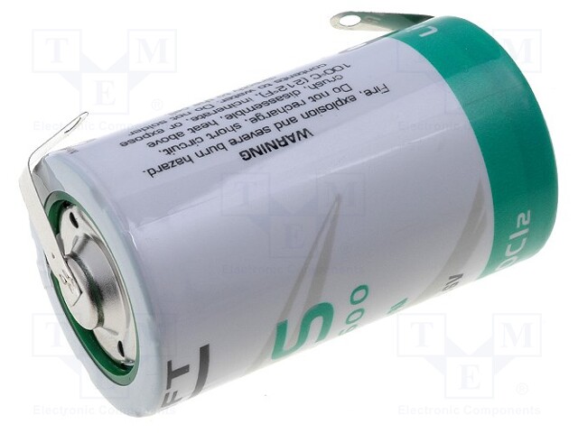 Battery: lithium; 3.6V; D; soldering lugs; Ø33.5x61.5mm; 17000mAh