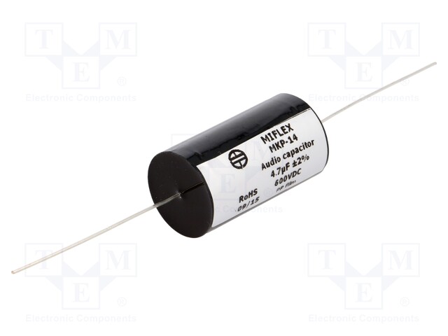 Capacitor: polypropylene; 4.7uF; 600VDC; ±2%; Ø25.8x42mm; -25÷85°C