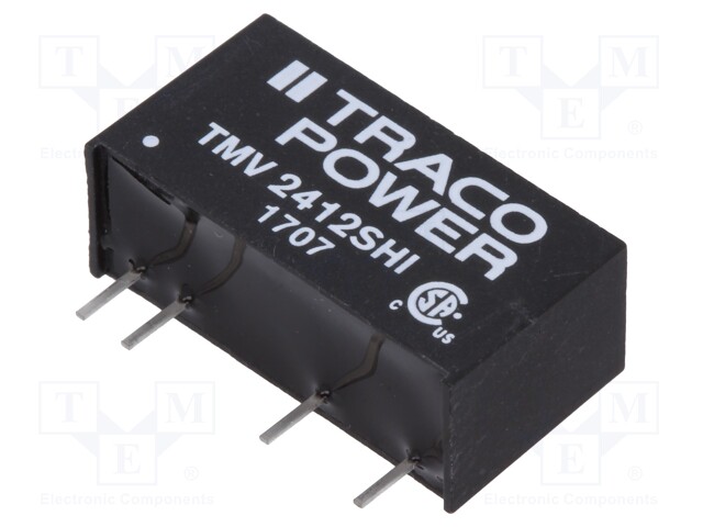 Converter: DC/DC; 1W; Uin: 21.6÷26.4V; Uout: 12VDC; Iout: 84mA; SIP7