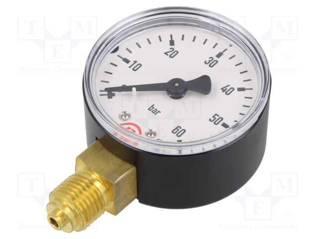 Manometer; 0÷60bar; 63mm; non-aggressive liquids,inert gases