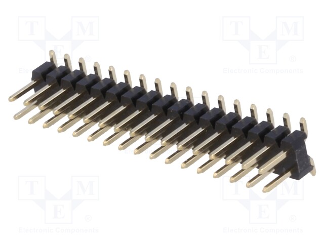 Pin header; pin strips; male; PIN: 34; vertical; 2mm; SMT; 2x17