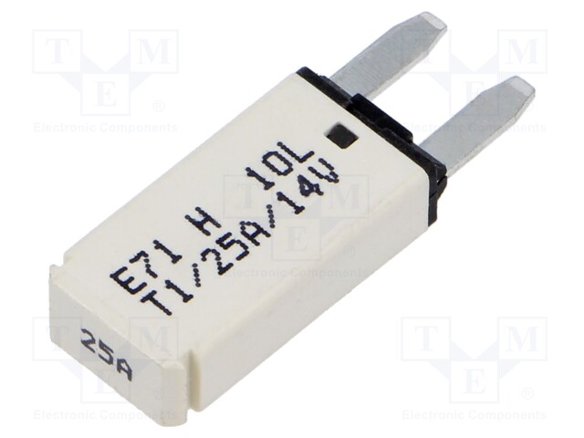 Fuse: fuse; 25A; 12VDC; automotive; 12.45mm