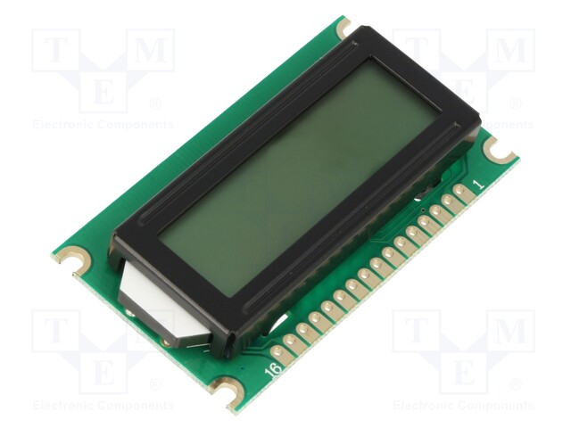 Display: LCD; alphanumeric; STN Positive; 8x1; 60x33x9.8mm; PIN: 16