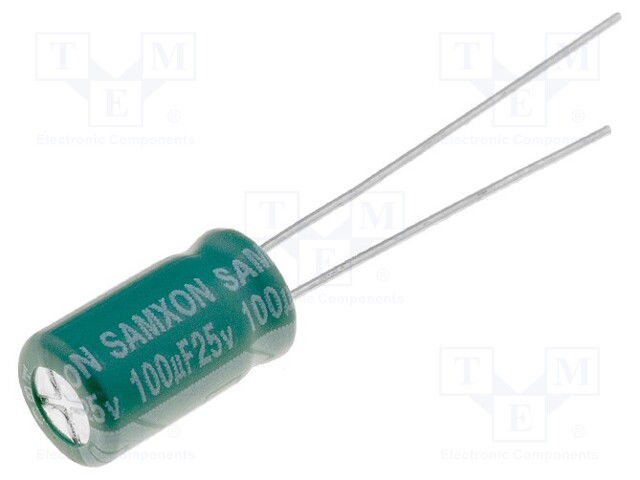 Capacitor: electrolytic; low impedance; THT; 100uF; 25VDC; ±20%