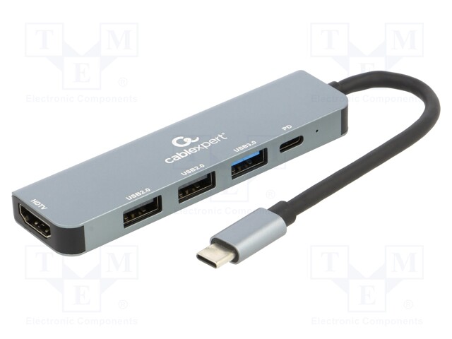 Adapter; USB 2.0,USB 3.1; 0.15m; 5Gbps; grey; Cablexpert