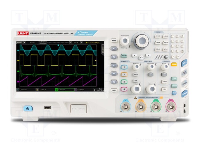 Oscilloscope: digital; Ch: 4; 250MHz; 2,5Gsps; 70Mpts; LCD TFT 8"