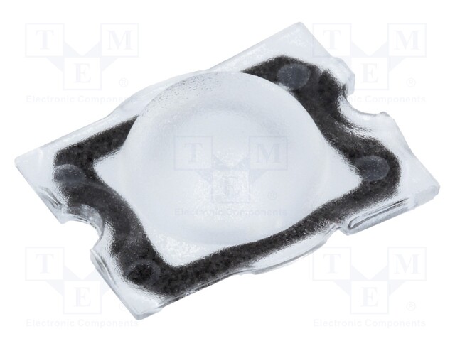 LED lens; rectangular; Mat: PMMA plexiglass; transparent; 92÷135°