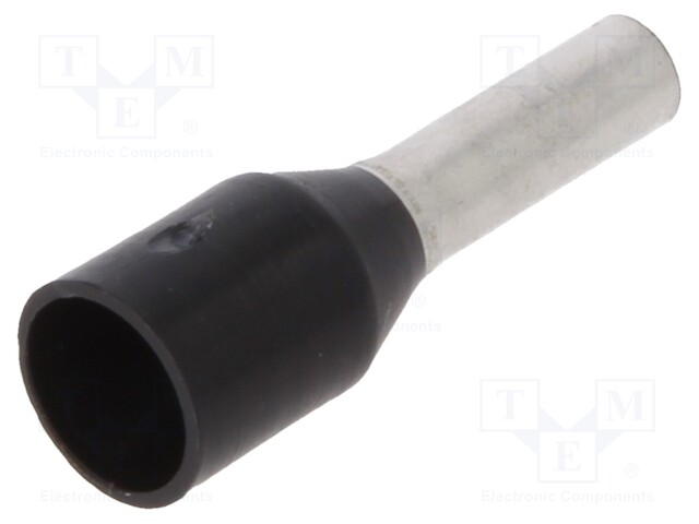 TERMINAL, FERRULE, 6X1.8MM, CRIMP BLACK