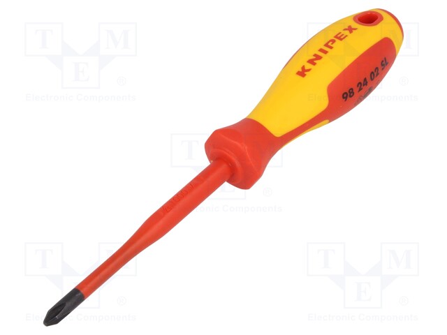 Screwdriver; insulated; Phillips; PH2; Blade length: 100mm; 1kVAC