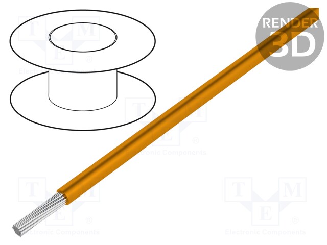 Wire; ÖLFLEX® HEAT 180 SiF; stranded; Cu; 1mm2; silicone; orange