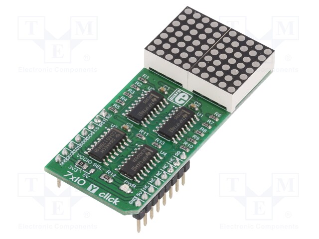 Click board; LED; GPIO,SPI; 74HC595,CD4017BM,ULN2003; 3.3/5VDC