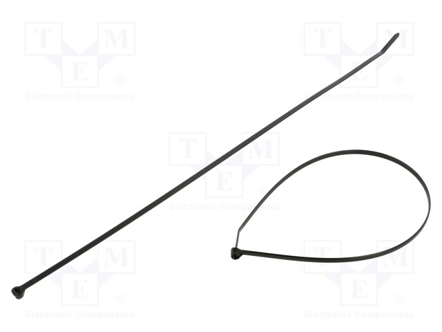 Cable tie; with a metal clasp; L: 384mm; W: 4.7mm; polyamide; 222N