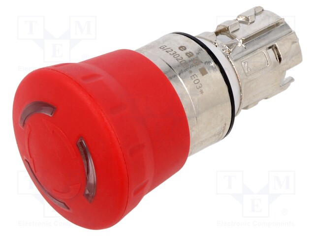 Switch: emergency stop; Stabl.pos: 2; 22mm; red; IP66,IP67,IP69K