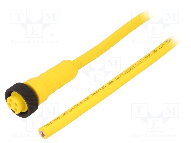 Connection lead; 7/8”; PIN: 4; straight; 3m; plug; IP67; female