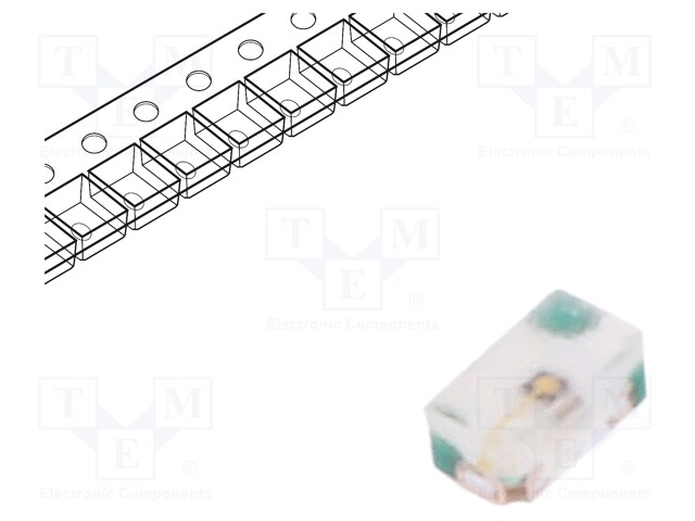 LED; SMD; 0402; orange; 8÷100mcd; 1x0.5x0.4mm; 140°; 1.7÷2.4V; 5mA