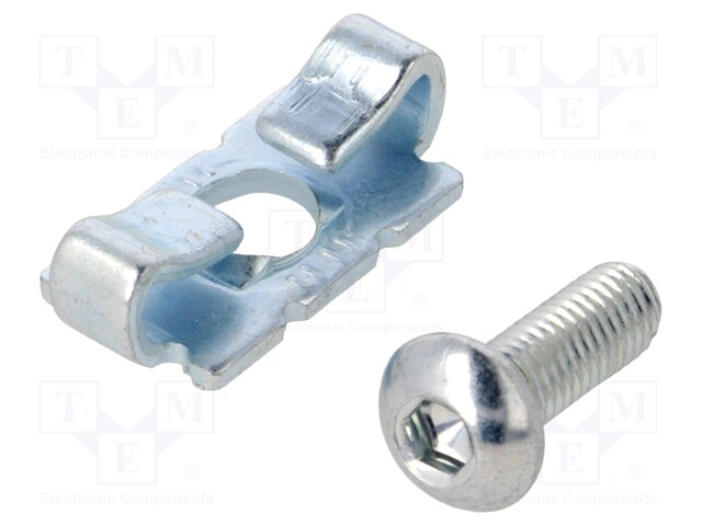 Holder; for profiles; Width of the groove: 8mm; steel