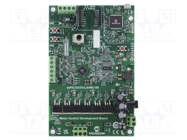 Dev.kit: Microchip; uC: dsPIC33CDVL64MC106