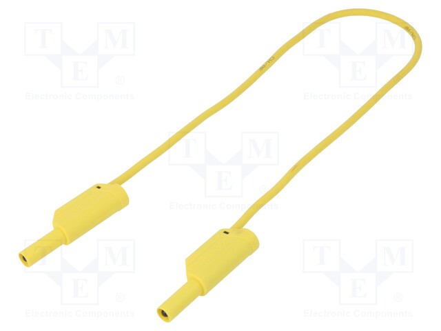 Test lead; PVC; 0.5m; yellow; 32A; Cond.cross sec: 2.5mm2